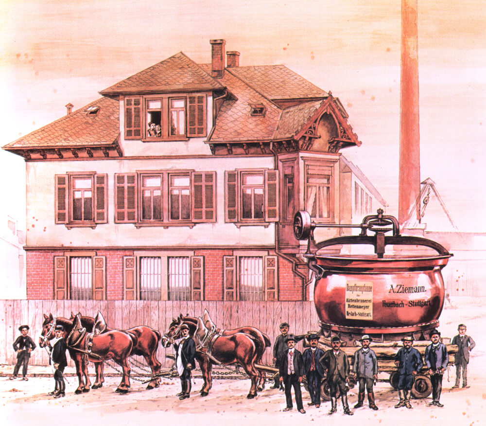 Primera caldera de vapor de cobre del mundo.